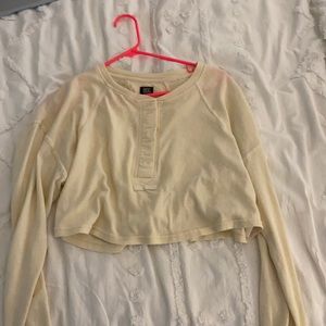Urban outfitters Cropped long sleeve top